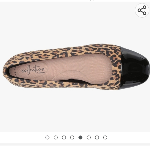 Clarks Chartli Diva Pumps Square Toe Tan Leopard Suede Sz - Picture 4 of 8